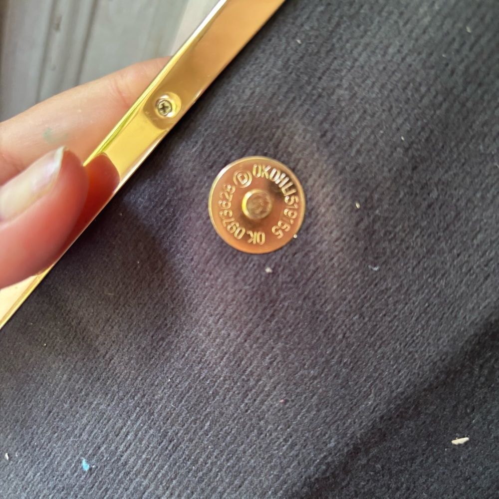 Tan, Brown,‎ And Gold Envelope Purse Classic Style Handbag Small Clover Pattern - Picture 8 of 8